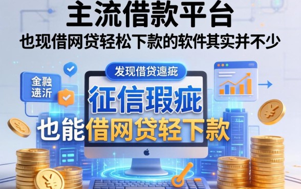 我翻遍了主流借款平台,发现征信瑕疵也能借网贷轻松下款的软件其实并不少