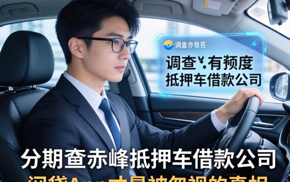 我调查了赤峰抵押车借款公司，发现分期有额度的网贷app才是被忽视的真相