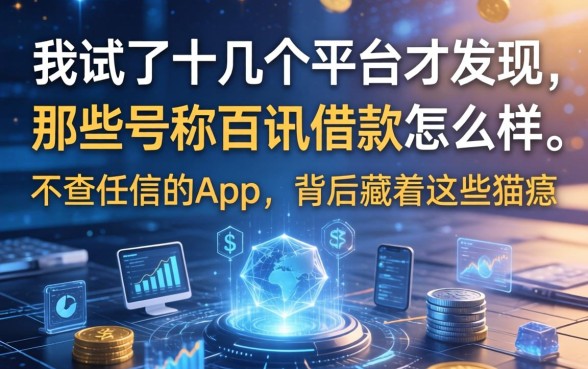 我试了十几个平台才发现，那些号称百讯借款怎么样和不查征信的app，背后藏着这些猫腻