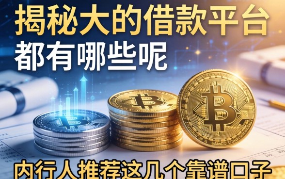 揭秘大的借款平台都有哪些呢，内行人推荐这几个靠谱口子