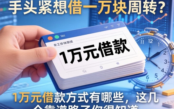 手头紧想借一万块周转?1万元借款方式有哪些,这几个靠谱路子你得知道