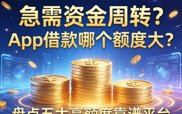 急需资金周转？app借款哪个额度大？盘点五大高额度靠谱平台
