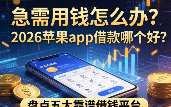 急需用钱怎么办？2026苹果app借款哪个好？盘点五大靠谱借钱平台