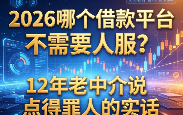 2026哪个借款平台不需要人脸？12年老中介说点得罪人的实话