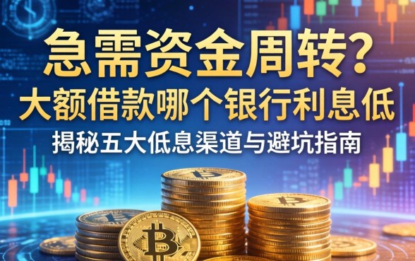 急需资金周转？大额借款哪个银行利息低？揭秘五大低息渠道与避坑指南
