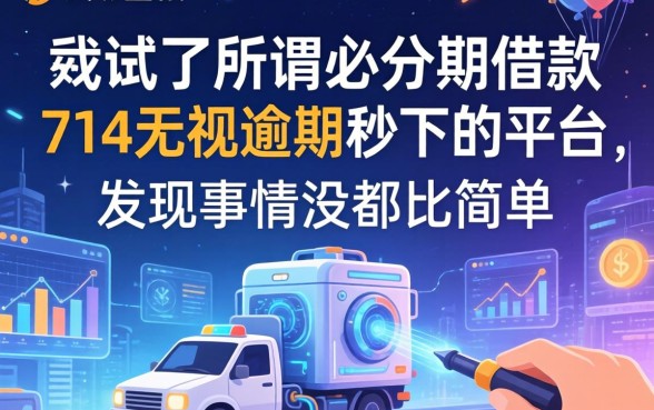 我试了所谓必分期借款和714无视逾期秒下的平台，发现事情没那么简单