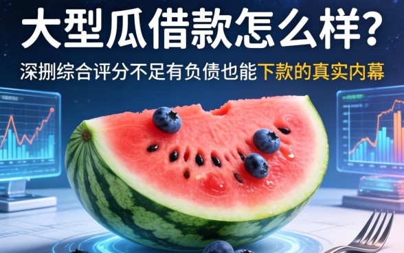 大西瓜借款怎么样？深扒综合评分不足有负债也能下款的真实内幕