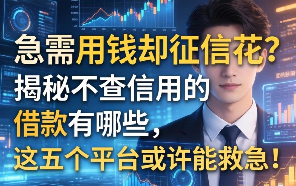 急需用钱却征信花？揭秘不查信用的借款有哪些，这五个平台或许能救急！