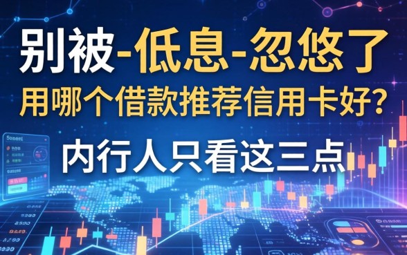 别被-低息-忽悠了，用哪个借款推荐信用卡好？内行人只看这三点