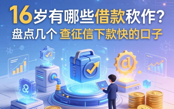 16岁有哪些借款软件？盘点几个不查征信下款快的口子