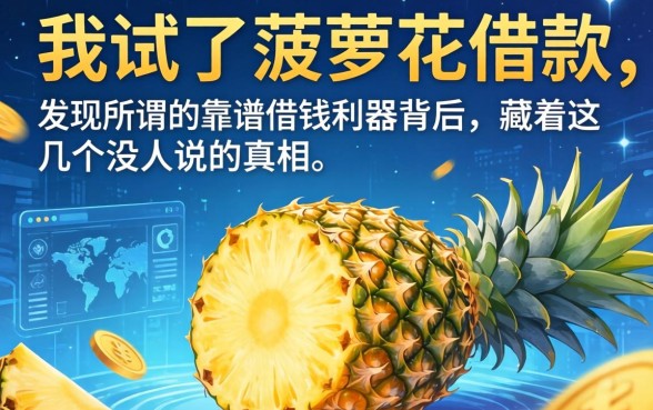 我试了菠萝花借款，发现所谓的靠谱借钱利器背后，藏着这几个没人说的真相