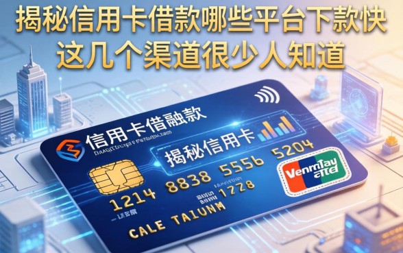 揭秘信用卡借款哪些平台下款快，这几个渠道很少人知道