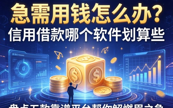 急需用钱怎么办？信用借款哪个软件划算些？盘点五款靠谱平台帮你解燃眉之急