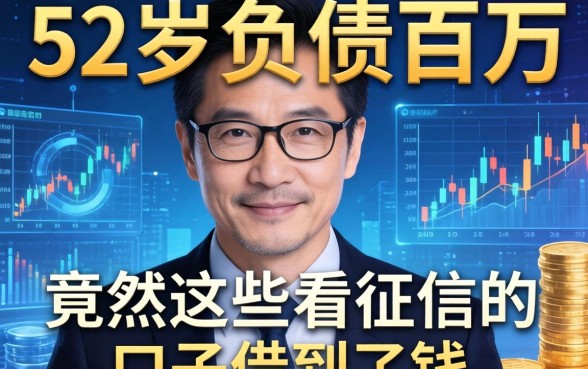 我52岁负债百万，竟然在这些不看征信的口子借到了钱