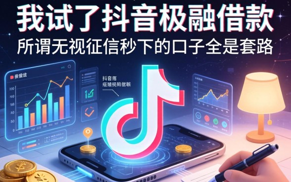 我试了抖音极融借款,发现所谓无视征信秒下的口子全是套路