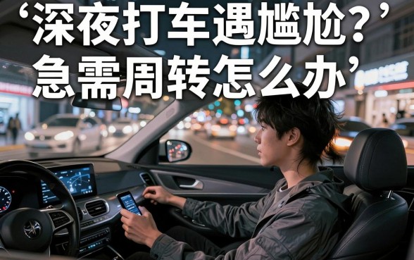 深夜打车遇尴尬？急需周转怎么办，打车软件哪个能借款为你解忧？