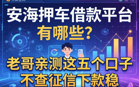 安海押车借款平台有哪些？老哥亲测这五个口子不查征信下款稳