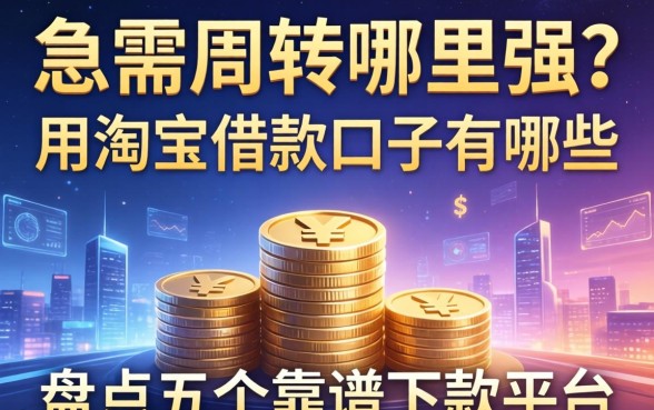 急需周转哪里强？用淘宝借款口子有哪些？盘点五个靠谱下款平台