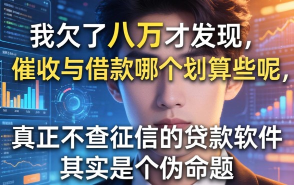 我欠了八万才发现，催收与借款哪个划算些呢，真正不查征信的贷款软件其实是个伪命题