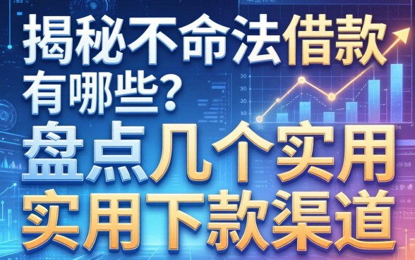 揭秘不合法的借款有哪些？盘点几个实用的下款渠道