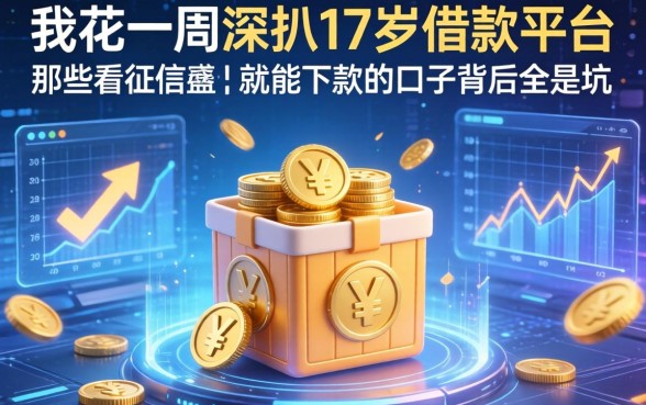 我花了一周深扒17岁借款平台，那些不看征信就能下款的口子背后全是坑