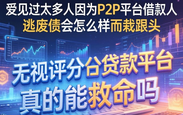我见过太多人因为P2P平台借款人逃废债会怎么样而栽跟头,无视评分的贷款平台真的能救命吗