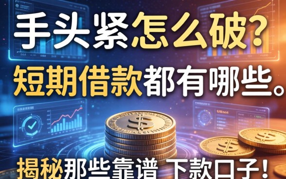 手头紧怎么破？短期借款都有哪些？揭秘那些靠谱的下款口子！
