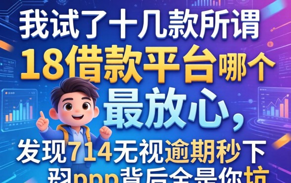 我试了十几款所谓18借款平台哪个最放心，发现714无视逾期秒下的app背后全是坑