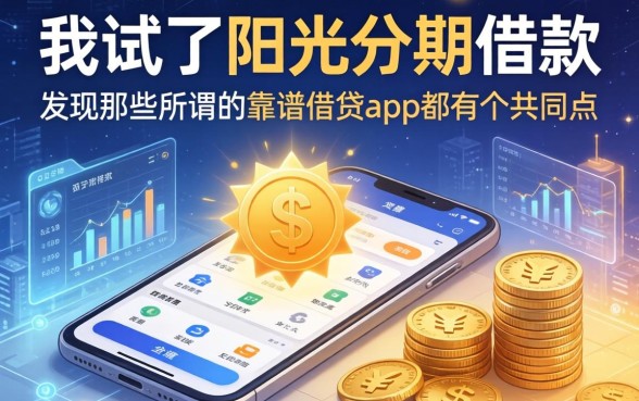 我试了阳光分期借款，发现那些所谓的靠谱借钱app都有个共同点