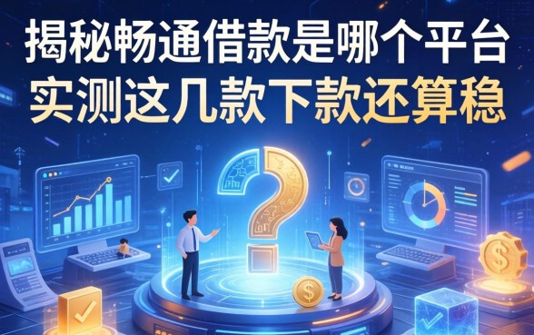 揭秘畅通借款是哪个平台，实测这几款下款还算稳