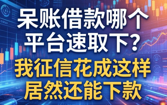 呆账借款哪个平台可以下？我征信花成这样居然还能下款