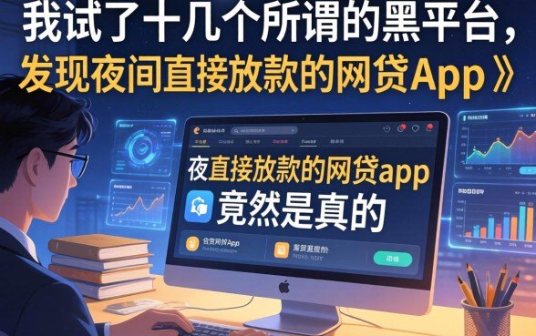 我试了十几个所谓的黑平台，发现夜间直接放款的网贷app竟然是真的
