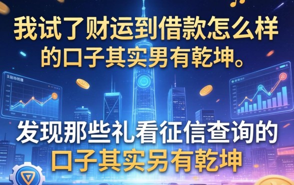 我试了财运到借款怎么样，发现那些不看征信查询的口子其实另有乾坤