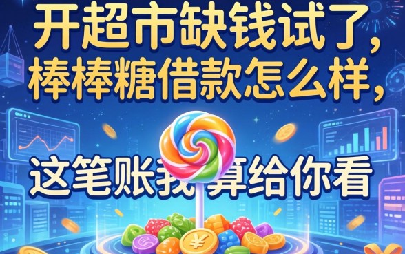 开超市缺钱试了棒棒糖借款怎么样，这笔账我算给你看