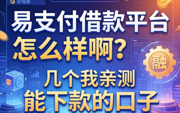 易支付借款平台怎么样啊？分享几个我亲测能下款的口子