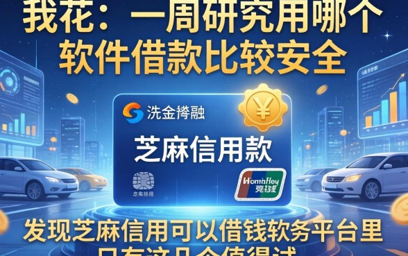 我花了一周研究用哪个软件借款比较安全，发现芝麻信用可以借钱的平台里只有这几个值得试