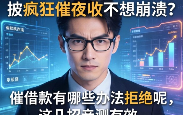 被疯狂催收不想崩溃？催借款有哪些办法拒绝呢，这几招亲测有效