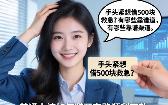 手头紧想借500块救急？有哪些靠谱渠道，普通人该如何避开套路顺利下款？