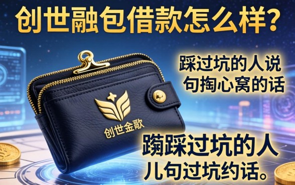 创世钱包借款怎么样？一个踩过坑的人说几句掏心窝的话