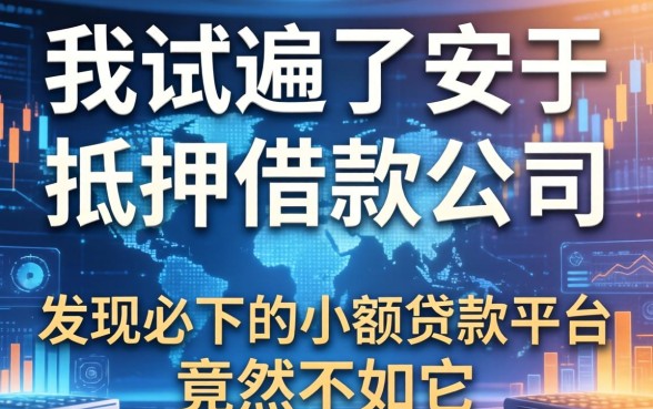 我试遍了安顺抵押借款公司，发现必下的小额贷款平台竟然不如它