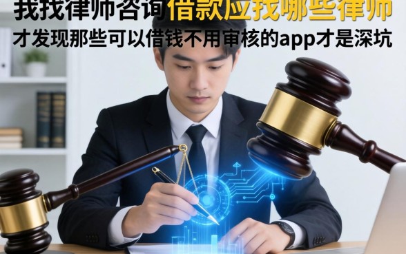 我找律师咨询要借款应找哪些律师,却发现那些可以借钱不用审核的app才是深坑