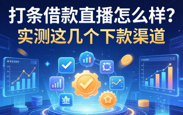 打条借款直播怎么样？实测这几个下款渠道