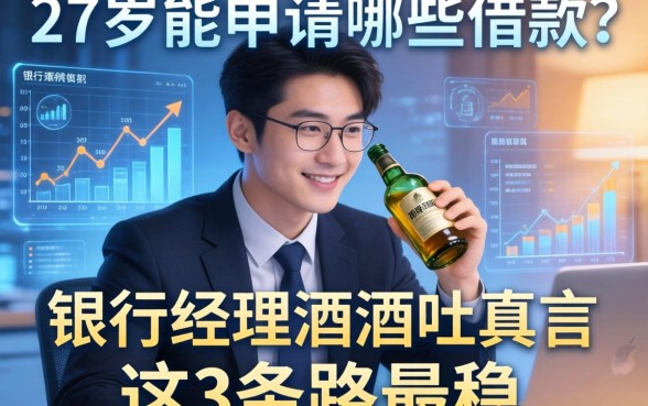 27岁能申请哪些借款？银行经理酒后吐真言，这3条路最稳