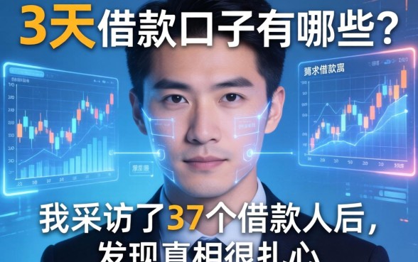 3天的借款口子有哪些？我采访了37个借款人后，发现真相很扎心