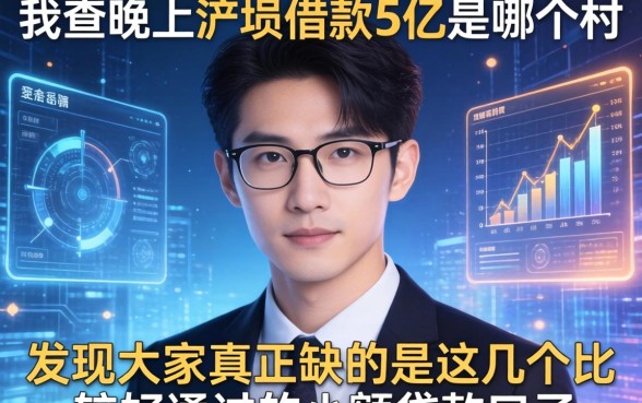 我查了一晚上浐灞借款5亿是哪个村，发现大家真正缺的是这几个比较好通过的小额贷款口子