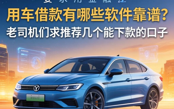 用车借款有哪些软件靠谱?老司机们求推荐几个能下款的口子