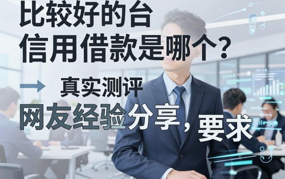 比较好的信用借款平台是哪个?真实测评与网友经验分享