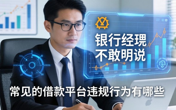 银行经理不敢明说:常见的借款平台违规行为有哪些