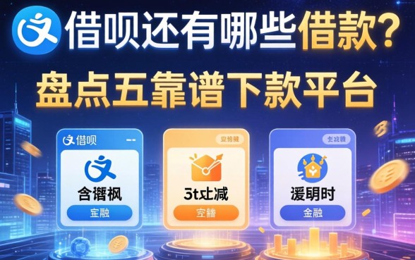 除了借呗还有哪些借款？盘点五个靠谱下款平台