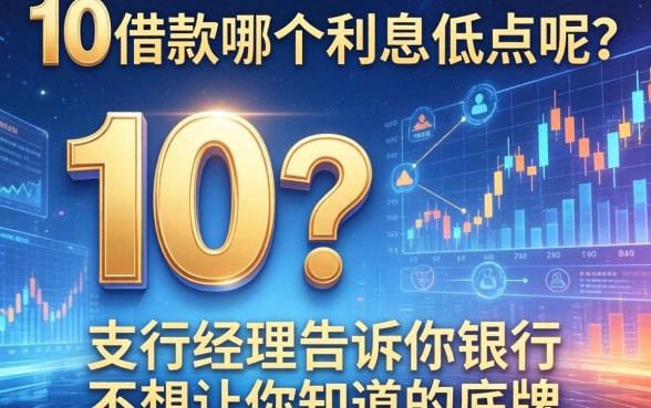 1万借款哪个利息低点呢？支行经理告诉你银行不想让你知道的底牌